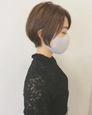 ショート ショート/ボブ/ パーマ/柏原良亮のヘアスタイル