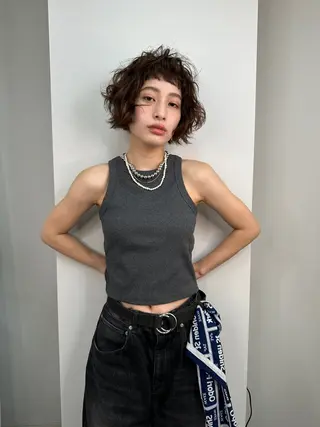 ショート パーマ パーマ＊ 顔まわり似合わせのヘアスタイル