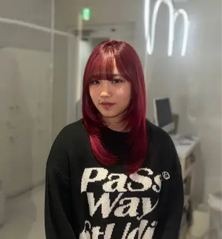 カラー ANN GAGAのヘアスタイル