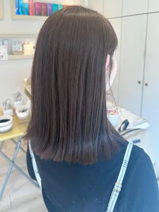 ミディアム カラー 韓国ヘア/レイヤー 顔周りカット/ユキナのヘアスタイル