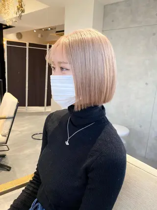 ミディアム デザイン🥇複雑履歴 ハイトーン特化のヘアスタイル