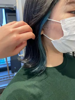 ミディアム カラー ピンク/ベージュ /似合わせ/田島百華のヘアスタイル