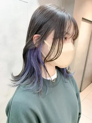 ミディアム カラー raika .のヘアスタイル