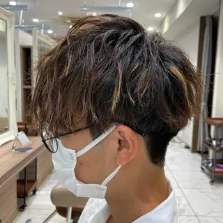 ショート カラー メンズ 【メンズ縮毛矯正】 田中秀斗のヘアスタイル