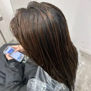 ロング 艶カラー/レイヤー /メンズ/マツエクのヘアスタイル