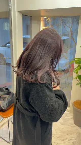 ロング カラー オリーブ/縮毛♡ Natsuno🩰のヘアスタイル