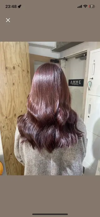 セミロング カラー ふかたさや🌟 艶感カラー🌟のヘアスタイル