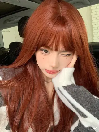 カラー 上野BABY💞 高発色暖色カラー💞のヘアスタイル