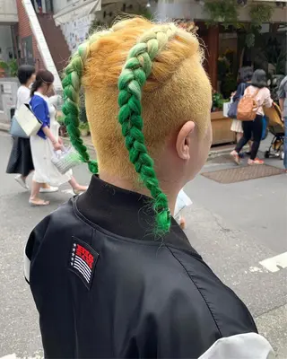 ミディアム カラー ヘアアレンジ メンズ ピンクベージュ/新潟 万代/高橋桃葉🍑のヘアスタイル