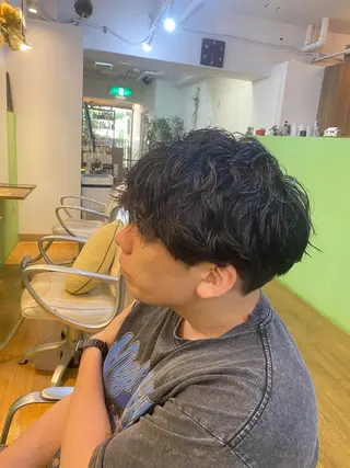 パーマ ヘアアレンジ メンズ メンズ特化 エシカル　松原大将のヘアスタイル