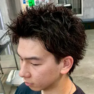ショート パーマ メンズ 相模大野🔥メンズ パーマ専門🔥のヘアスタイル