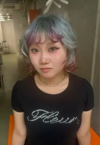 セミロング カラー おおつか あすなのヘアスタイル