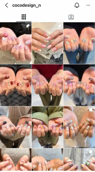 ネイル カラー/手書きネイル COCORO 🎀のネイルデザイン