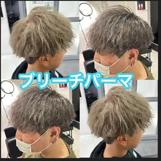 ショート カラー パーマ ヘアアレンジ メンズ 🔥メンズパーマ特 化🔥渡辺一翔🔥のヘアスタイル