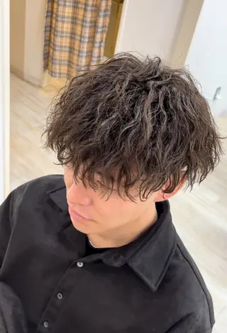 ショート パーマ メンズ Utata  literie所属・嵯峨 大地／パーマ／ ハード系／特殊系のヘアスタイル