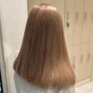 ロング ハイトーンカラー 髪質改善カラーノトのヘアスタイル