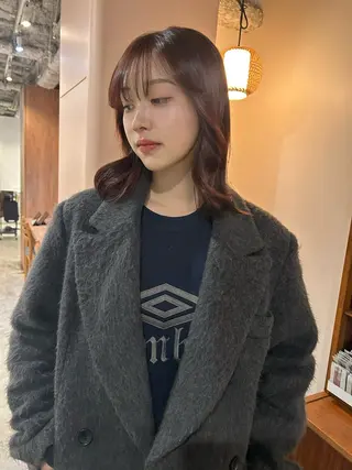 セミロング ヘアアレンジ 🎀suzuna 透明感colorのヘアスタイル