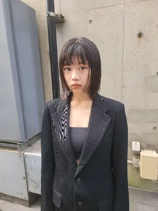 カラー ミディアム 片岸 信征のヘアスタイル