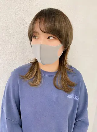 ショート カラー レイヤーウルフ エクステ磯部のヘアスタイル