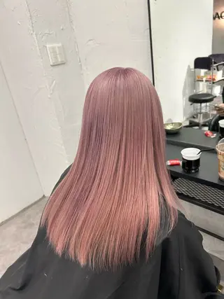 カラー DAO所属・anju/大阪/ ハイトーン/心斎橋のヘアスタイル