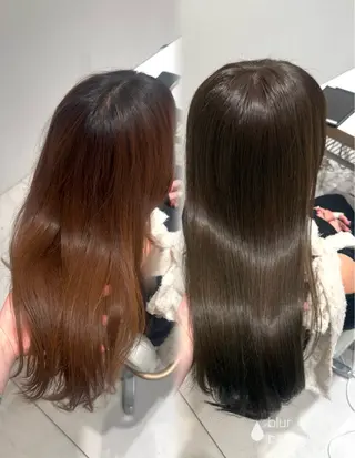 ロング カラー 内田 志乃のヘアスタイル