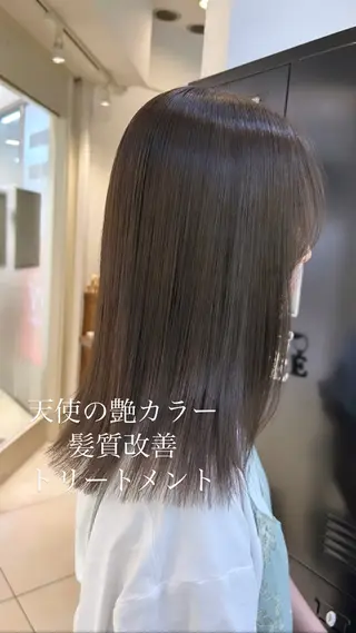 ミディアム カラー 似合わせカラー/艶 髪質改善/ヨシザキのヘアスタイル