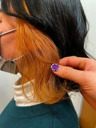 ミディアム カラー 北本 まどかのヘアスタイル