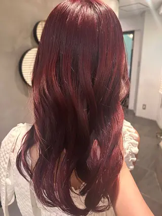 セミロング カラー 暖色🍒姫カット🎀 オタク特化🎀ゆうなのヘアスタイル