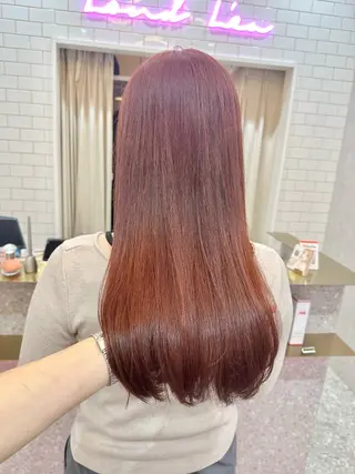 セミロング カラー ヘアアレンジ yuuto🌈 冬の透け感カラーのヘアスタイル