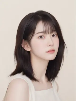 ミディアム SHU/レイヤー /韓国ヘアのヘアスタイル