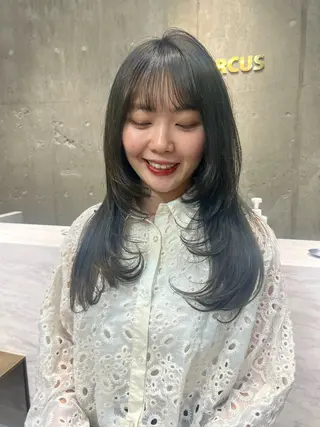 セミロング ヘアアレンジ ROBBY所属・松井美樹/似合わせ ガーリー・韓国のヘアスタイル