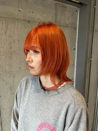 ミディアム カラー ヘアアレンジ 傷ませないカラー・ ボブ・リクト💥のヘアスタイル