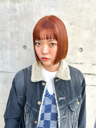 ミディアム カラー 宮川 日菜子のヘアスタイル