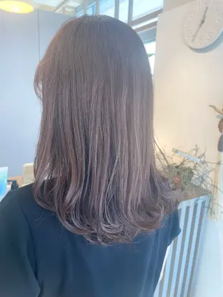 セミロング カラー 【髪質改善】【美髪】 【ツヤ髪】ほしのちりのヘアスタイル