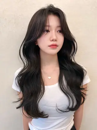 ロング カラー 縮毛矯正×韓国ヘア 🇰🇷小笠原のヘアスタイル