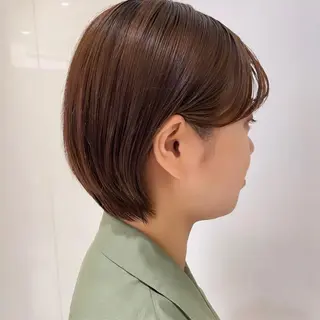 ショート ボブパーマ ♡ヨシカワハナコのヘアスタイル