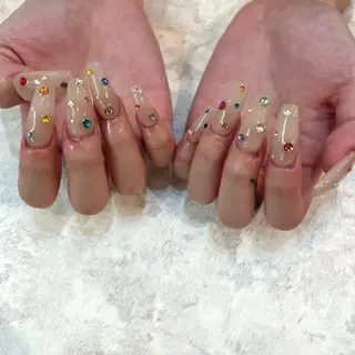 ロング Nail&Eye lashレクランのネイルデザイン