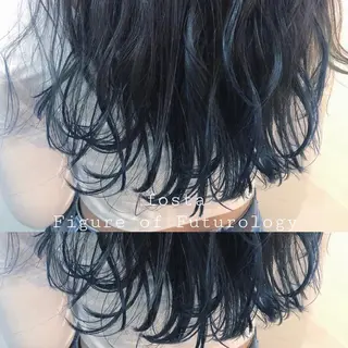 セミロング カラー CLUTCH天王寺 西藤遥河のヘアスタイル