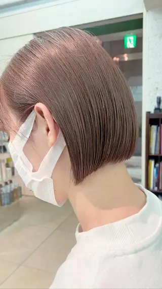 ショート ボブ顔周り 韓国遠藤小雪のヘアスタイル