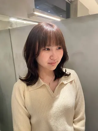 セミロング カラー 🫧艶カラー🫧 ハルヤのヘアスタイル