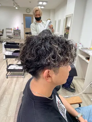 ミディアム パーマ メンズ 【髪質改善サロン】 🌟だいち🌟のヘアスタイル
