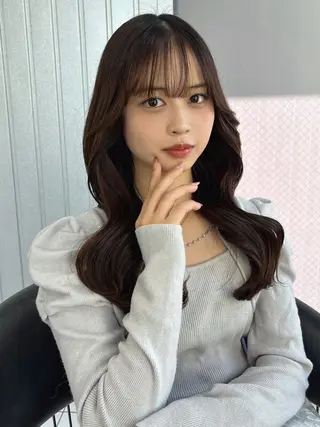 カラー Sakuraෆ˚* 艶カラー×まつパ💖のヘアスタイル