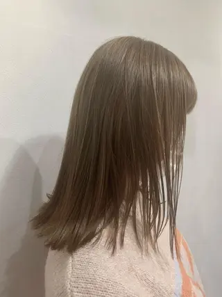 ミディアム 切りっぱなしボブ /銀座/ケンタロウのヘアスタイル