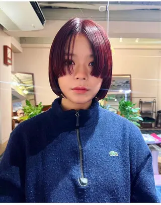 ミディアム カラー 繭所属・こはる／ハードパーマ /癖毛風パーマ🧃のヘアスタイル