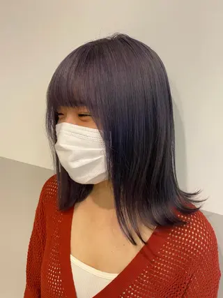 ミディアム カラー KANGOLSALON 富山セントラル所属・松井 亜美のヘアスタイル