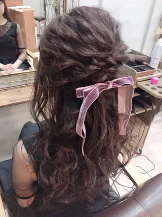 ロング まつパ・ヘアセット ♡Chinami♡のマツエク・マツパデザイン