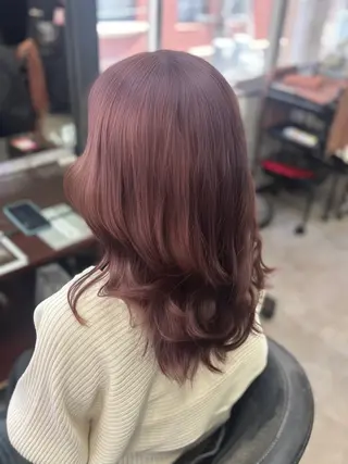 ミディアム カラー 韓国ヘア✨エクステ/ しおりのヘアスタイル