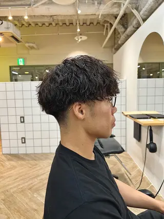 パーマ メンズ ベージュカラー 新潟/万代/井上佑のヘアスタイル