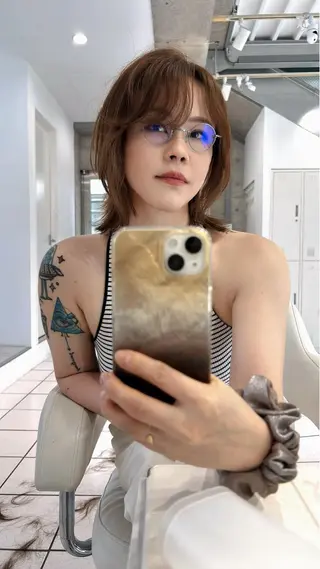 ミディアム カラー 🎀ハイトーン/レイ ヤー/Reina🎀のヘアスタイル