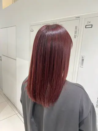 セミロング カラー 【暖色カラー特化】 中山由梨のヘアスタイル